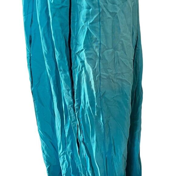 Decode 1.8 Womens Blue 100% Silk Print Sleeveless Empire Waist Dress sz 8w - Picture 11 of 16